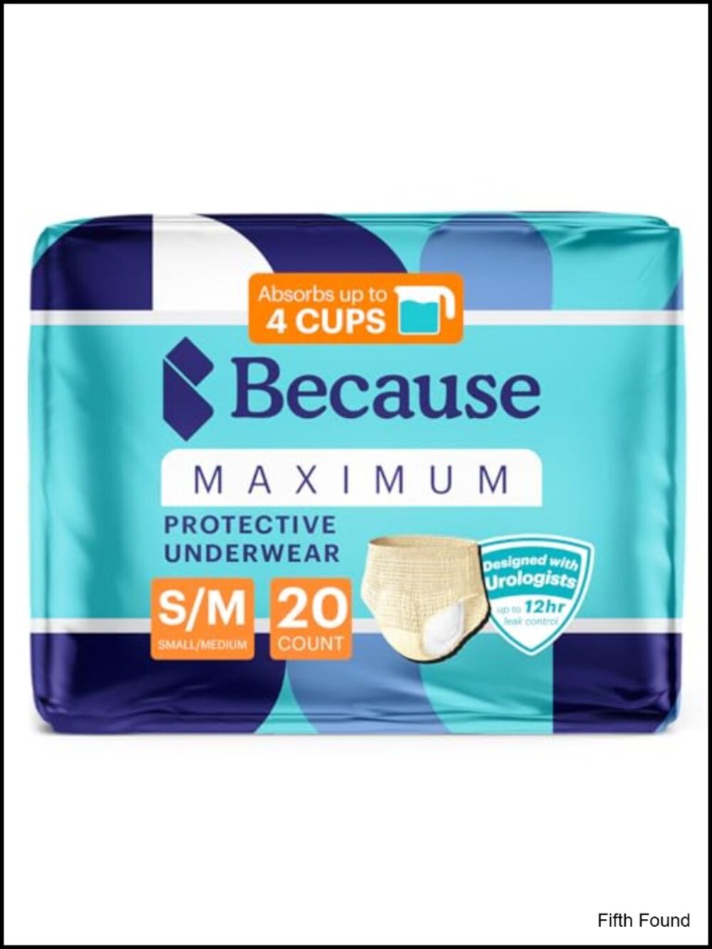 Adult Incontinence & Postpartum Underwear, High Absorbency, Disposable, S/M 20ct